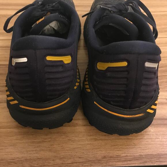 Brooks Adrenaline GTS 22 Blue Peacoat/Grey/Sunflower Running Men’s 13 D - Picture 4 of 7